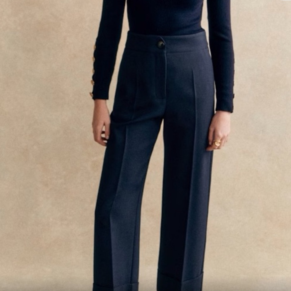 Sezane Midnight Blue Damon Trousers